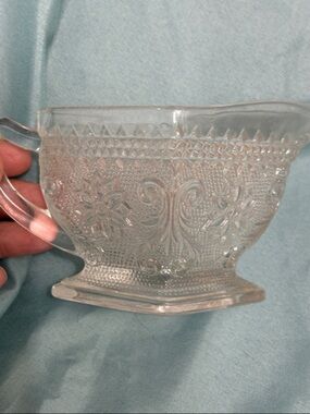 Vintage Indiana Sandwich Clear Glass Tiara Creamer